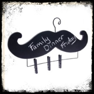 mustache chalk board