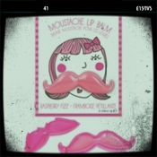 woman mustache lip balm